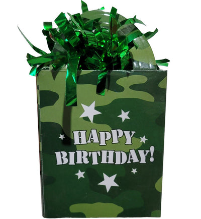 5.7oz Balloon Weight - Camo Tote - Premium Party Distribution