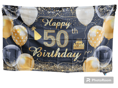 6' Banner - Happy 50th Birthday - Premium Party Distribution
