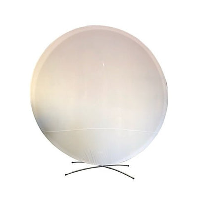 6' Circle Frame Spandex Cover - White - Premium Party Distribution