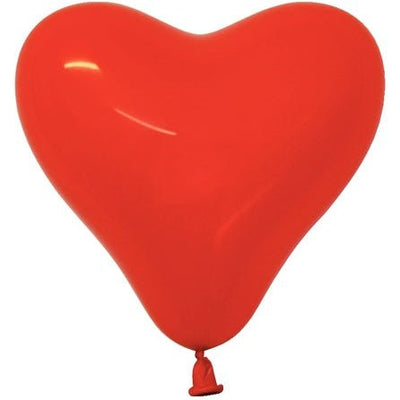 6" Fashion Red Heart (100ct) - Sempertex - Premium Party Distribution
