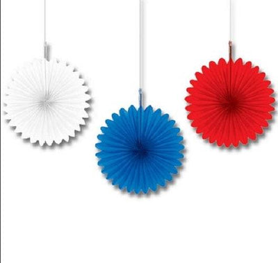 6" Hanging Fans (5ct) - Premium Party Distribution