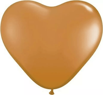 6" Heart - Mocha Brown (100ct) - Premium Party Distribution