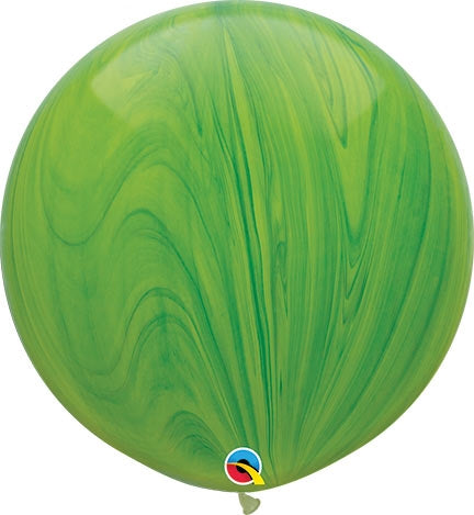 30 inch SuperAgate Qualatex GREEN Rainbow