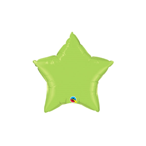 9in  LIME GREEN Star Qualatex Foil