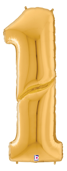 64" Gigaloon Number 1 - Gold - Premium Party Distribution