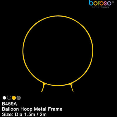 6.5' Balloon Hoop Metal Frame - Gold (B459A) - Premium Party Distribution