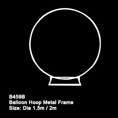 6.5' Balloon Hoop Metal Frame - White (B459B) - Premium Party Distribution