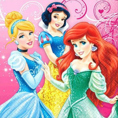 6.5" Lunch Napkin - Disney Princesses (16ct) - Premium Party Distribution