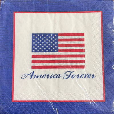 6.5" Luncheon Napkins - America Forever (16ct) - Premium Party Distribution