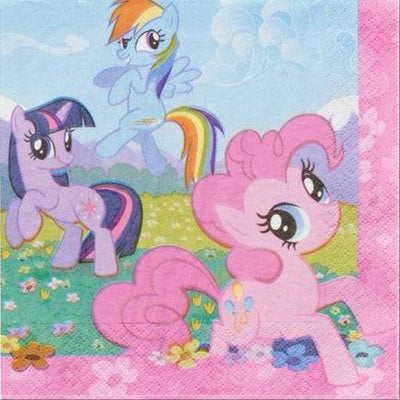 6.5" Luncheon Napkins - My Little Pony Friendship (16ct) - Premium Party Distribution