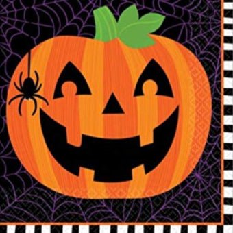 6.5" Luncheon Napkins - Pumpkin Flair (16ct) - Premium Party Distribution