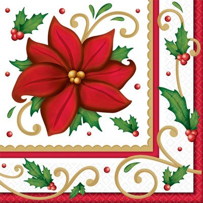 6.5" Luncheon Napkins - Winter Botanical (125ct) - Premium Party Distribution