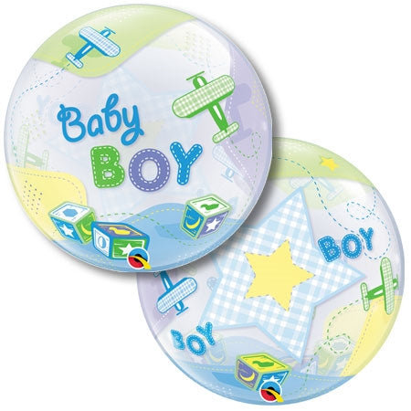 22in Baby BOY Airplanes BUBBLES (Pkg)