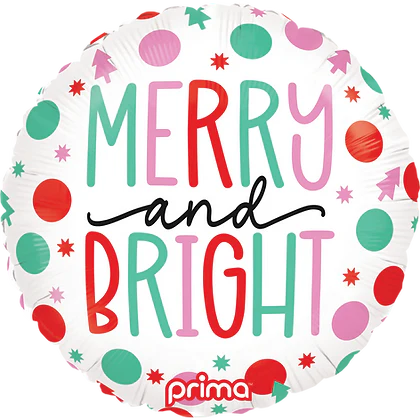 Prima 18" Round Merry & Bright Dots