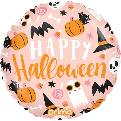 Prima 18" Round Happy Halloween Cute Icons