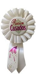 6½in Recien Casados Rosette Ribbon - Premium Party Distribution