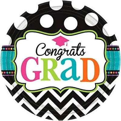 7" Congrats Grad Dream Big Graduation Plates 60ct - Amscan - Premium Party Distribution