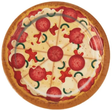 7" Dessert Plates - Pizza Party (8ct) - Premium Party Distribution
