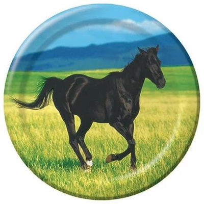 7" Dessert Plates - Wild Horses (8ct) - Premium Party Distribution