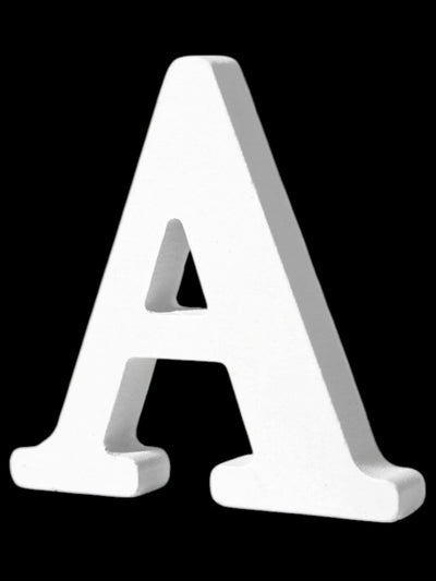 7" Kraft Letter/Number with Base - White - Premium Party Distribution