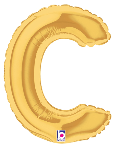 7" Megaloon Jr. Letter C - Gold (5ct) - Premium Party Distribution