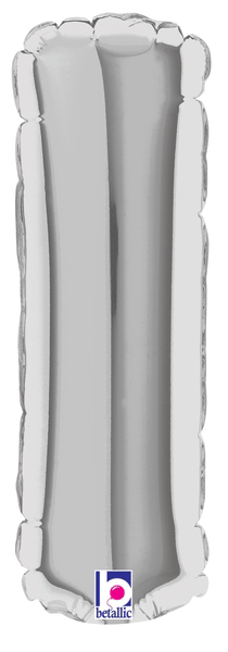 7" Megaloon Jr. Letter I - Silver (5ct) - Premium Party Distribution