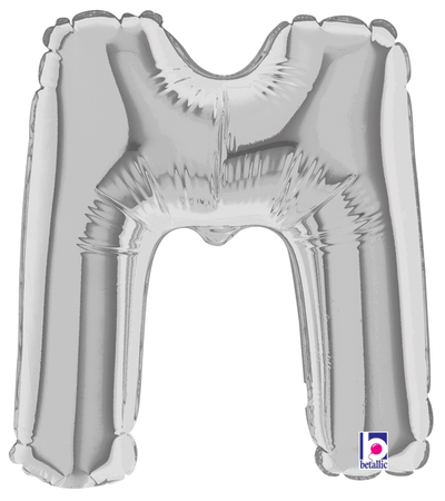 7" Megaloon Jr. Letter M - Silver (5ct) - Premium Party Distribution