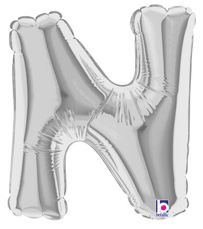 7" Megaloon Jr. Letter N - Silver (5ct) - Premium Party Distribution