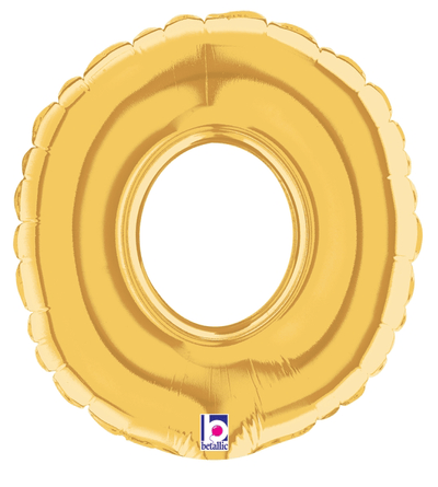 7" Megaloon Jr. Letter O - Gold (5ct) - Premium Party Distribution