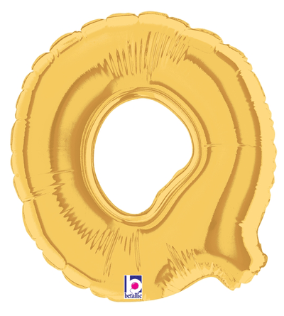 7" Megaloon Jr. Letter Q - Gold (5ct) - Premium Party Distribution