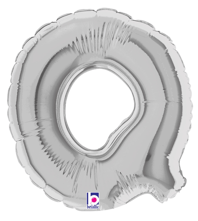 7" Megaloon Jr. Letter Q - Silver (5ct) - Premium Party Distribution
