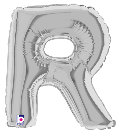 7" Megaloon Jr. Letter R - Silver (5ct) - Premium Party Distribution