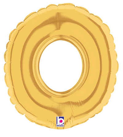 7" Megaloon Jr. Number 0 - Gold (5ct) - Premium Party Distribution