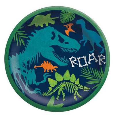 7" Paper Plates - Dino - Mite (8ct) - Premium Party Distribution