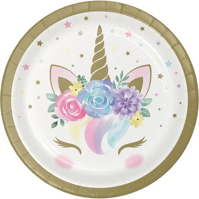 7" Paper Plates - Unicorn Baby (8ct) - Premium Party Distribution