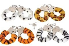 Animal Print Furry Hand Cuffs