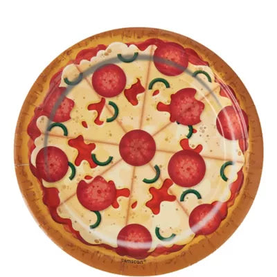 Pizza Party 7" Dessert Plates 8ct