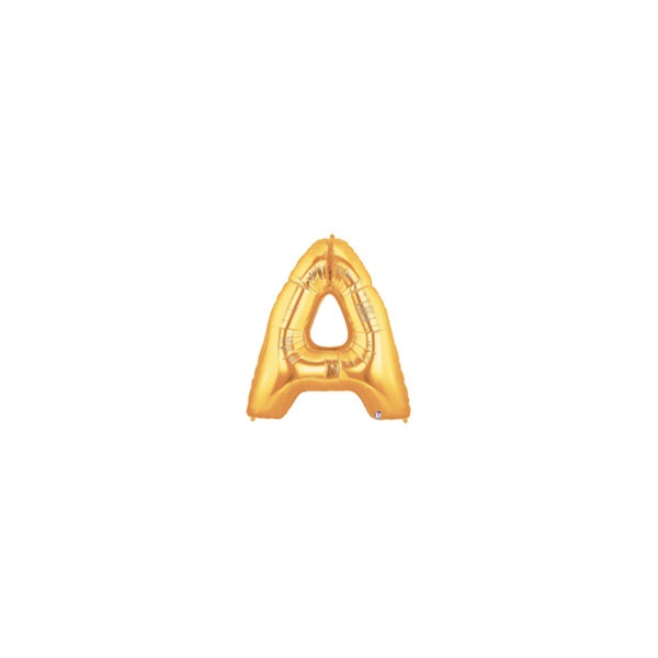 7in GOLD Letter A MegaLoon Jr., Price Per Bag of 5