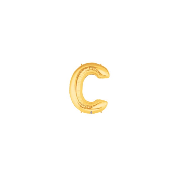 7in GOLD Letter C MegaLoon Jr., Price Per Bag of 5