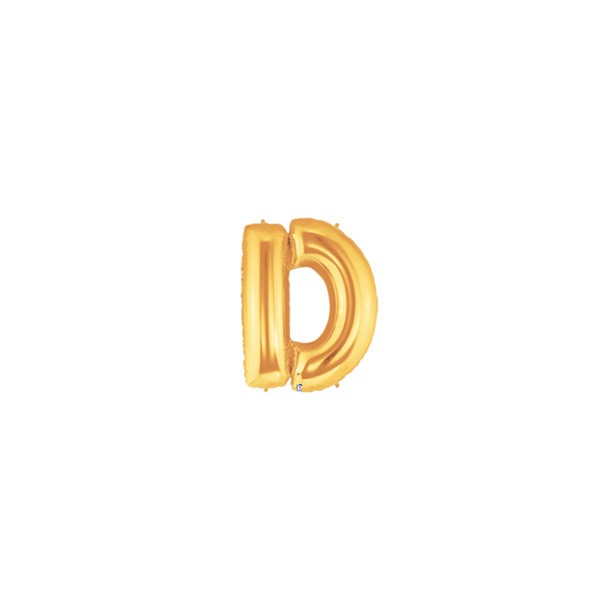 7in GOLD Letter D MegaLoon Jr., Price Per Bag of 5