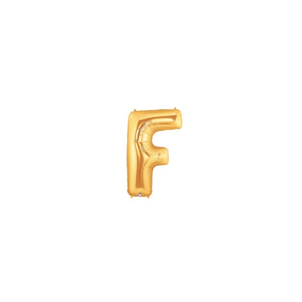 7in GOLD Letter F MegaLoon Jr., Price Per Bag of 5