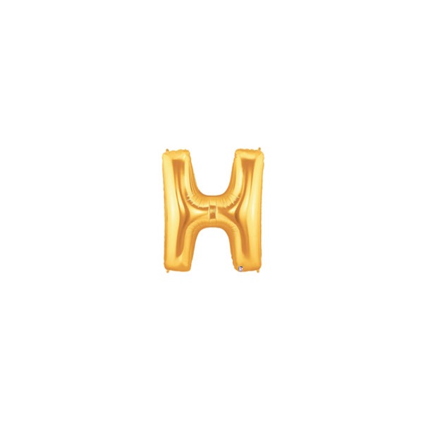 7in GOLD Letter H MegaLoon Jr., Price Per Bag of 5