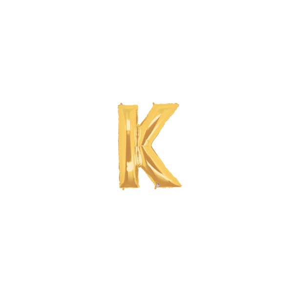 7in GOLD Letter K MegaLoon Jr., Price Per Bag of 5