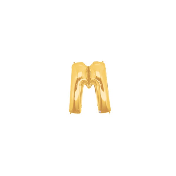 7in GOLD Letter M MegaLoon Jr., Price Per Bag of 5