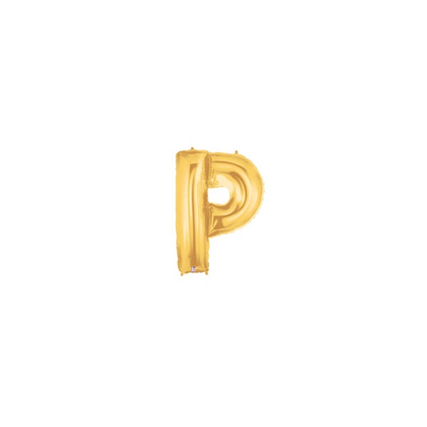 7in GOLD Letter P MegaLoon Jr., Price Per Bag of 5