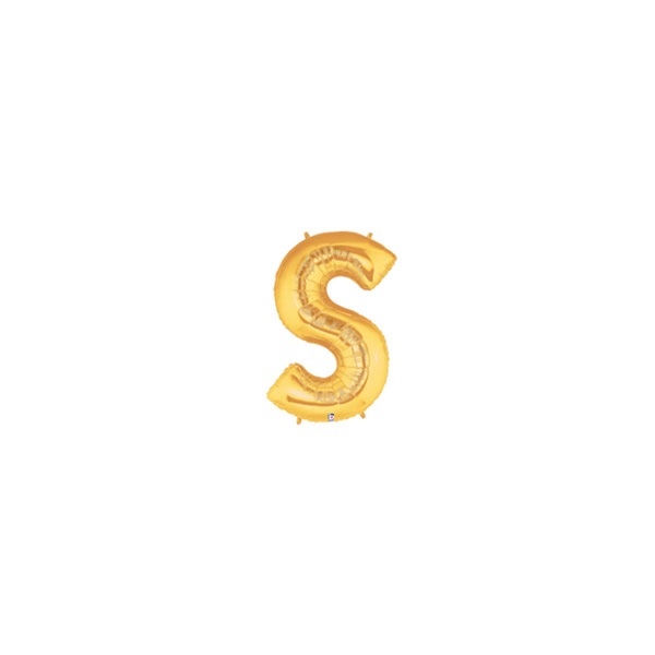 7in GOLD Letter S MegaLoon Jr., Price Per Bag of 5