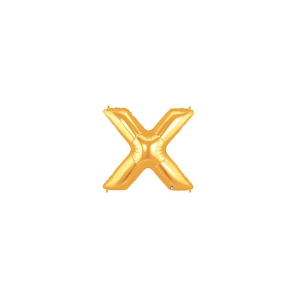 7in GOLD Letter X MegaLoon Jr., Price Per Bag of 5