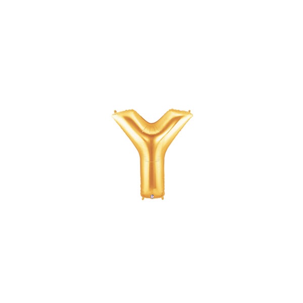 7in GOLD Letter Y MegaLoon Jr., Price Per Bag of 5