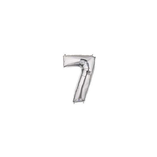 7in SILVER Number SEVEN (7) MegaLoon Jr., Price Per Bag of 5