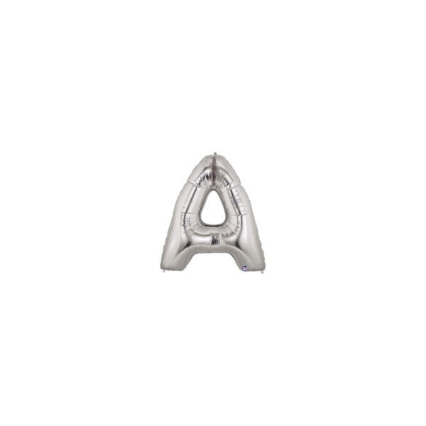 7in SILVER Letter A MegaLoon Jr., Price Per Bag of 5